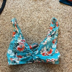 Floral bikini top